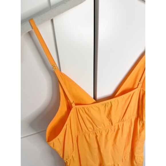Rails Avril Sleeveless Tiered Midi Dress SMALL Marigold Women’s. Retail $228 - Picture 7 of 9